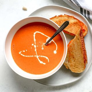 Rustic Tomato Soup and Cheese Toastie