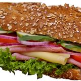 Ham and cheese (with sauce)