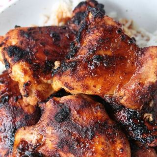 Red chicken thighs