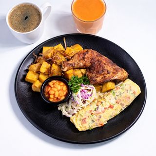 Roasted Chicken & Omelette Combo