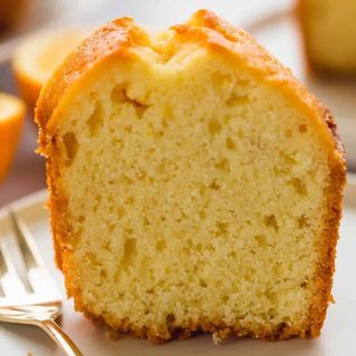 Orange cake slice