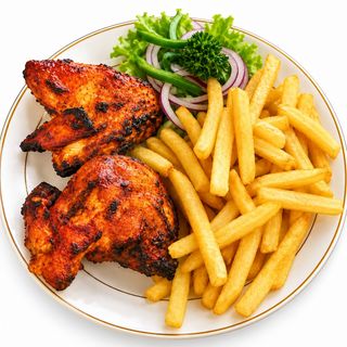 Chicken BBQ 2 pcs Chips & Salad
