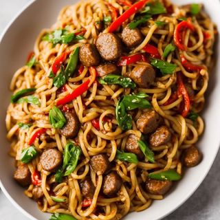 Chinese Sausage Noodles