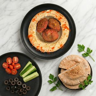 hommus and falafel
