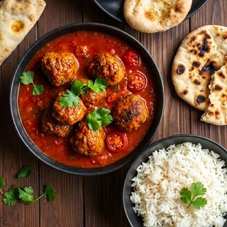kebab with rice