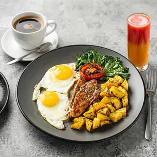 Grilled Chicken & Eggs