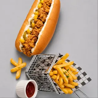 Mer Crispy Chicken Sandwich With Chips