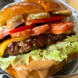 1 Beef kofta Burger + 1 Fries + 1 Soda