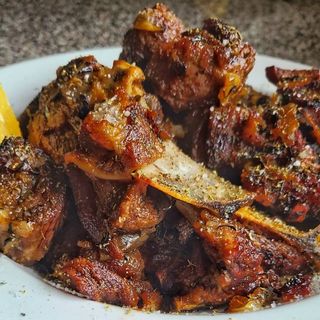 Pan Fried Goat