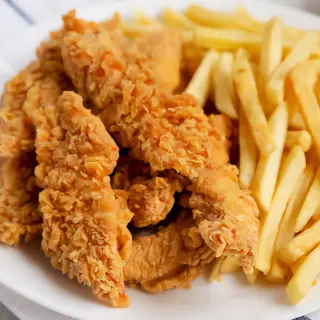 Chicken Strips with chips