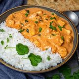 Bagara rice with paneer butter masala curry