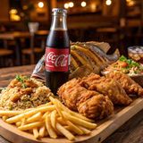Whole fish and whole chicken combo + big soda