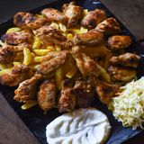 Grilled chicken wings platter