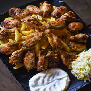 Grilled chicken wings platter