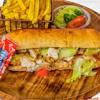 Cheesy Chicken Sandwich and min Chips 