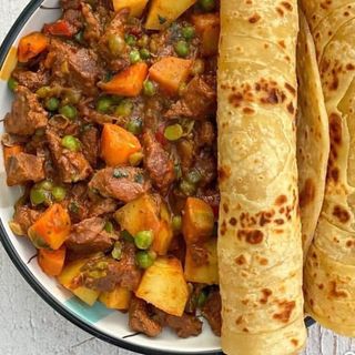 Chapati and beef 