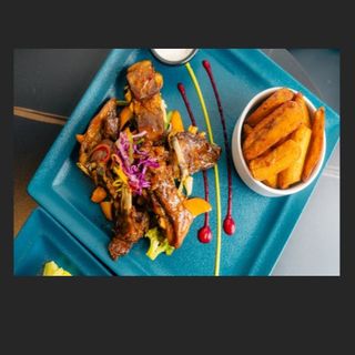 Oven baked goat ribs