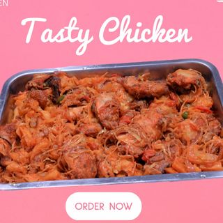 Half chicken and chips