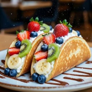Taco fruit pancake