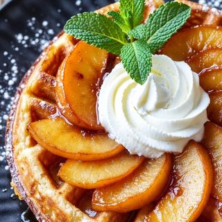 Cinnamon apple waffle
