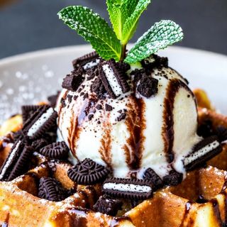 Oreo chocolate waffle