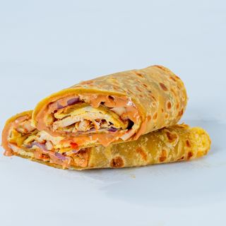 Hawaiian chicken Rolex and soda