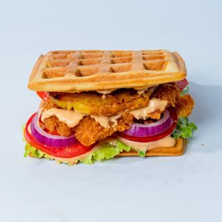 Hawaiian chicken panini sandwich