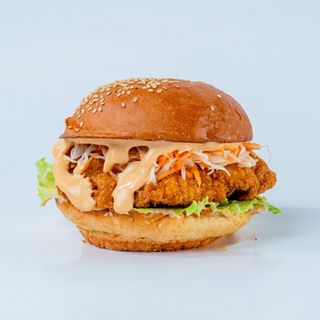 Macarena chicken and cheese burger