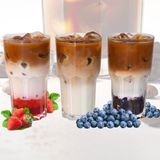 Iced strawberry latte