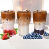 Iced blueberry latte