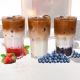 Iced curacao latte