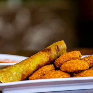 Taameia or falafel in chapati sandwich