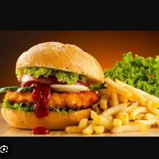 Veg Burger & Chips