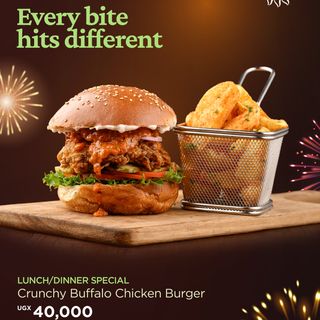 Crunchy Buffalo Chicken Burger