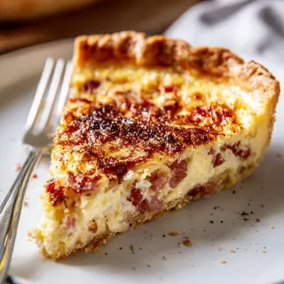 Quiche Lorraine + Green Salad + Bread roll (slice)