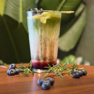 Blueberry Matcha Latte