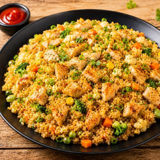 Egg Fried Rice with Chicken Fillet
