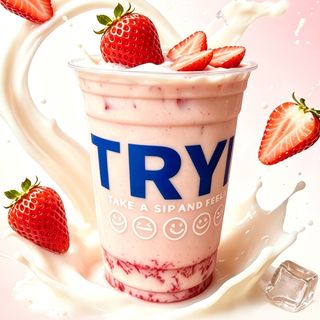 Iced Strawberry Orchid Milk