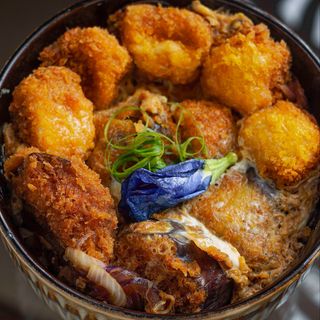 Eggplant Katsu and Tofu Donburi