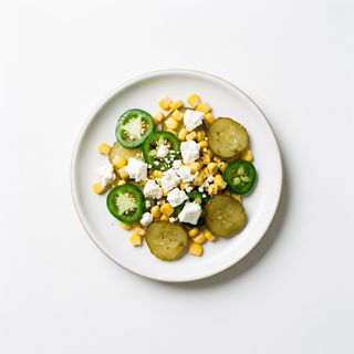 Jalapeno/ ser feta/ kukurydza/ ogórek kiszony