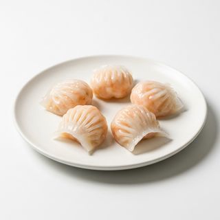 147.Ravioli di gamberi al vapore - 5 pezzi虾饺5个
