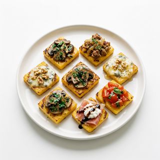 Crostini di polenta misti