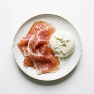 Crudo stagionato 24 mesi e burrata d'andria