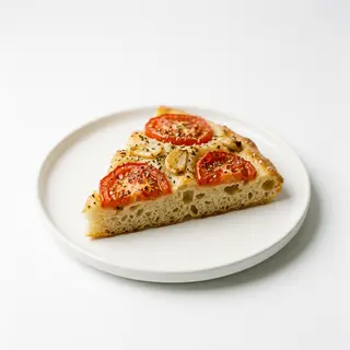 Focaccia Ajo, Tomate Y Orégano.
