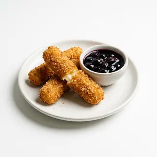 Mozzarella Frita Con Salsa Arándanos