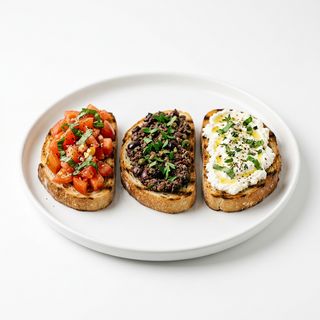 Tris di bruschette