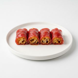 Rollitos Cheong Crujientes De Arroz Rojo 红米肠粉