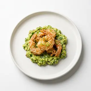 Gambitas cristal con guacamole y ralladura de lima