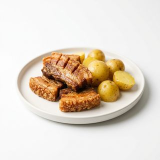 Chicharrón Colombiano Con Papa