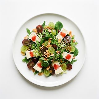 Sałatka z winogronem i camembert